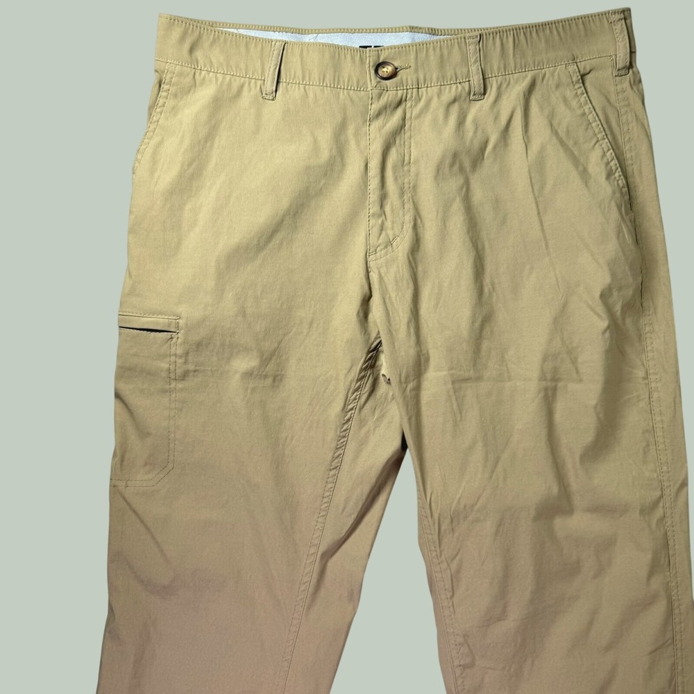 UB Tech Unionbay Pants Mens 38x32 (36) Beige Khaki Nylon Outdoor Hiking Cargo